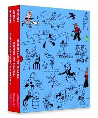 Coffret 3 volumes "Les colorisés" : Tintin en Amérique - Tintin au Congo - Tintin au pays des Soviets